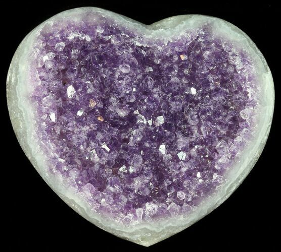 Purple Amethyst Crystal Heart - Uruguay #50872